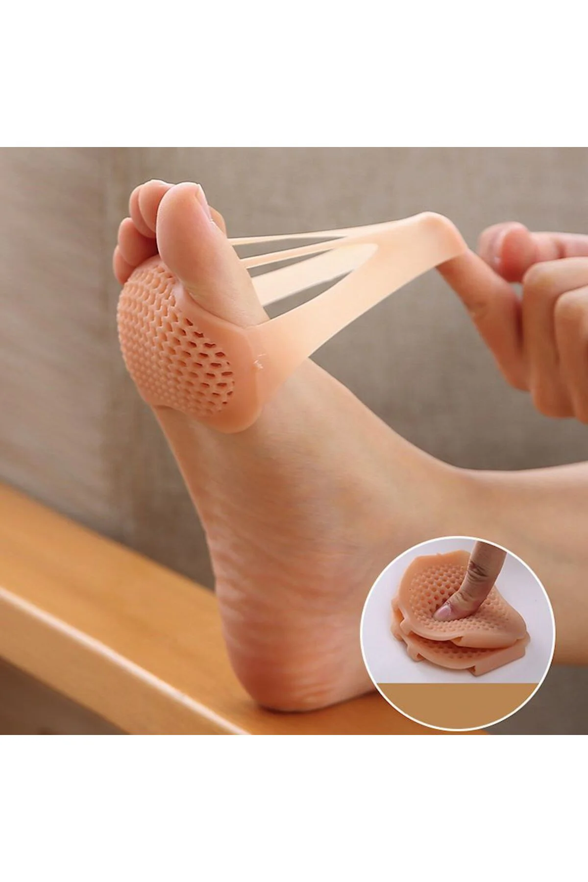 Hava Gözenekli Metatarsal Ped Bunyon Parmak Arası Silikon Orta Parmağa Metatarsal