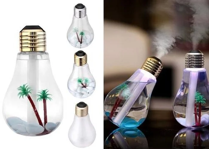Hava Nemlendirici Ampul Görünümlü Hazneli Buhar Makinesi 400 ml. Hava Nemlendirici Ampul Görünümlü Hazneli Buhar Makinesi 400 ml.