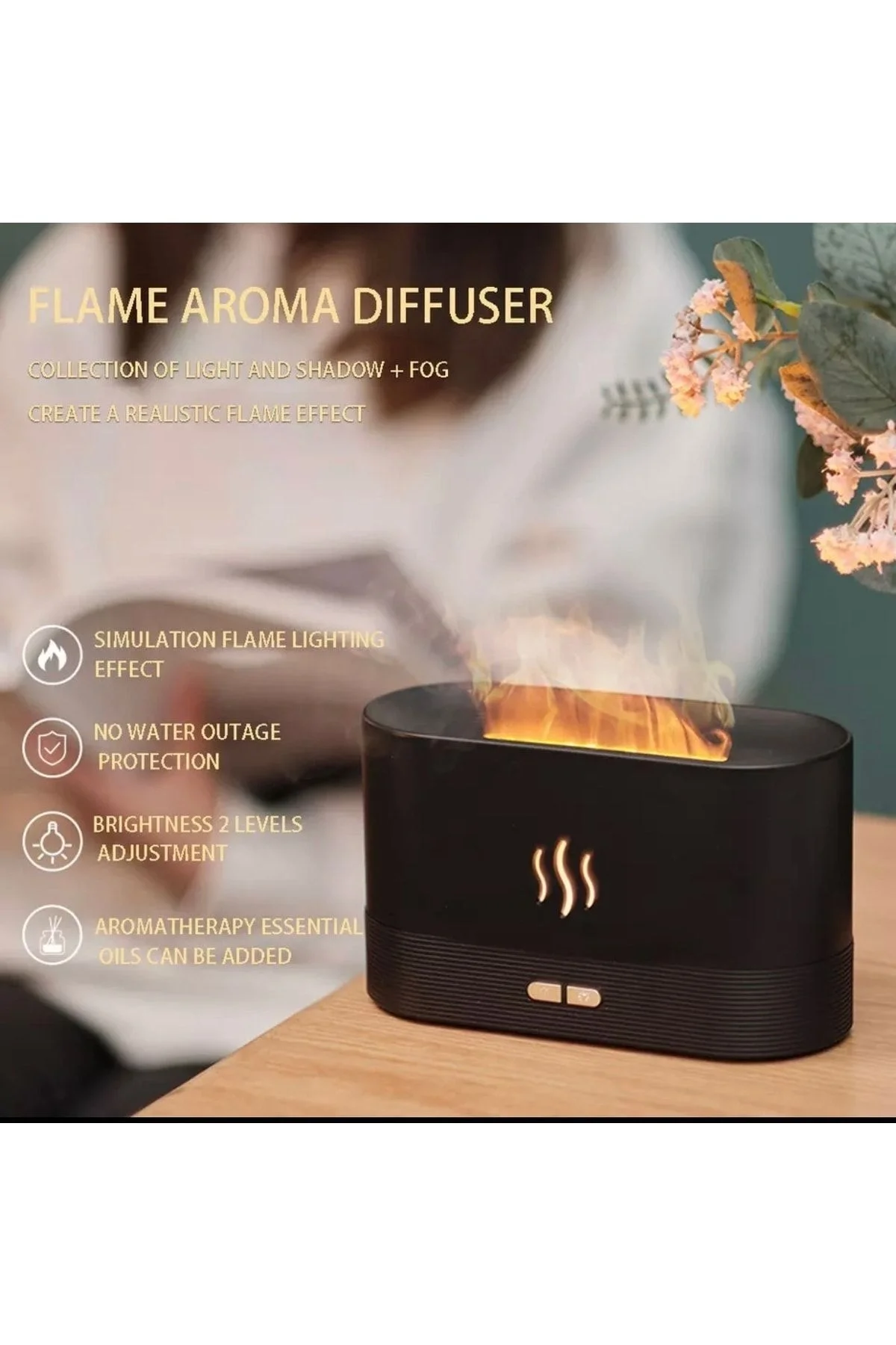 Hava Nemlendirici - Renk: Siyah, Sıcak Soğuk Kullanımı: Sıcak, Özellik: Hava, Frekans: 50 Hz / 60 Hz