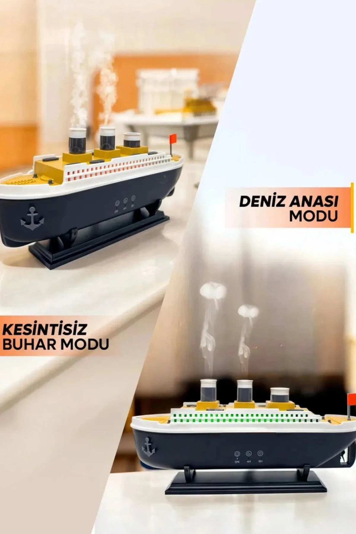 Hava Nemlendirici - Renk: Siyah, Sıcak Soğuk Kullanımı: Soğuk, Özellik: Hava, Frekans: 50 Hz / 60 Hz