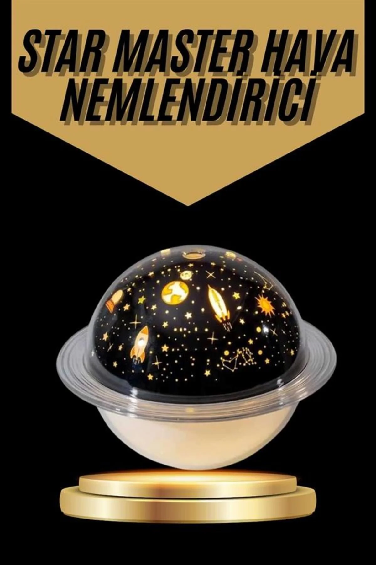 Hava Nemlendirici Renk Değiştiren Oda Kokusu Yıldızlı Projektör - Görsel 2