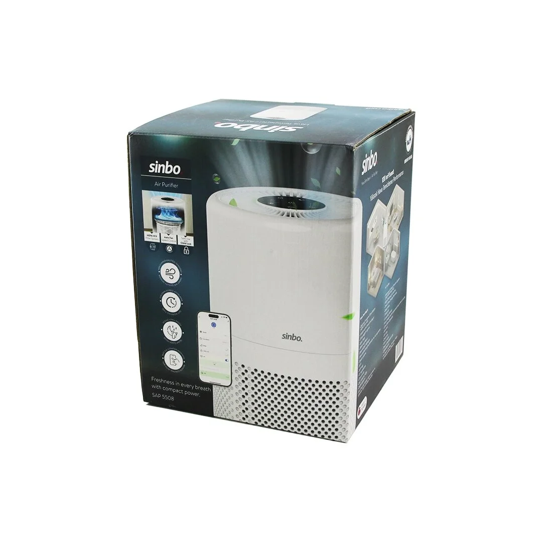 Hava Temizleme Cihazı Beyaz 3 Kademe Filtreleme Otomatik Fan Uv Aydınlatma Sessiz Uyku Mod Wifi Uzaktan Kontrol Sap-5508 Bx40