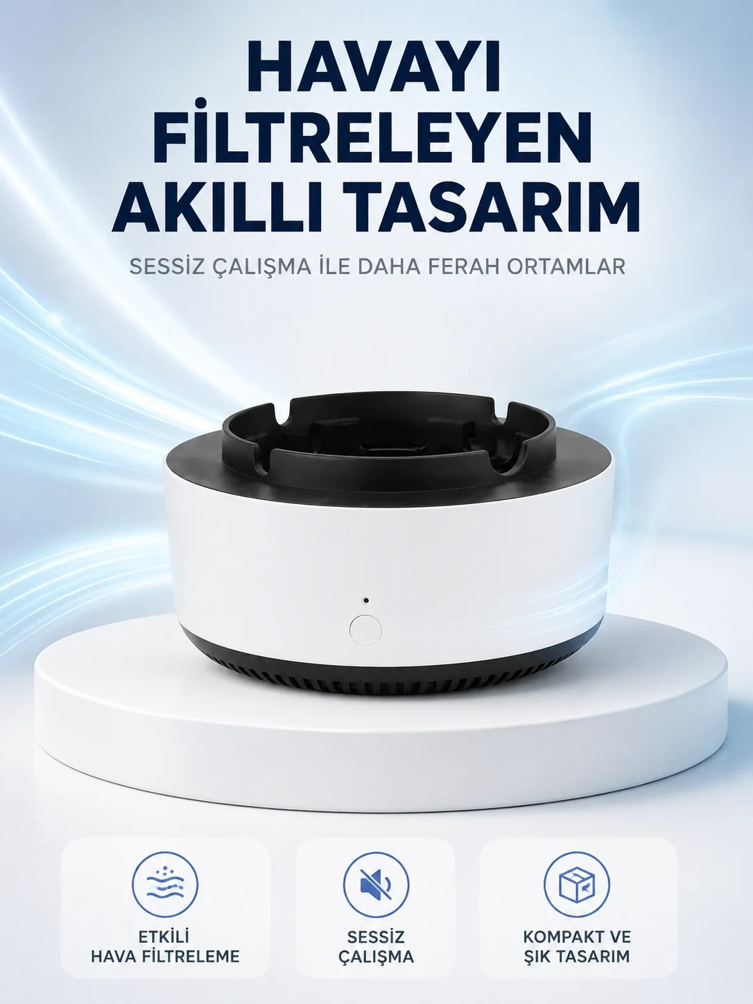 Hava Temizleyici Küllük ,Duman Filtreli, Sessiz Çalışan, Şık Tasarım Fiyatı, Yorumları ve Özellikleri
