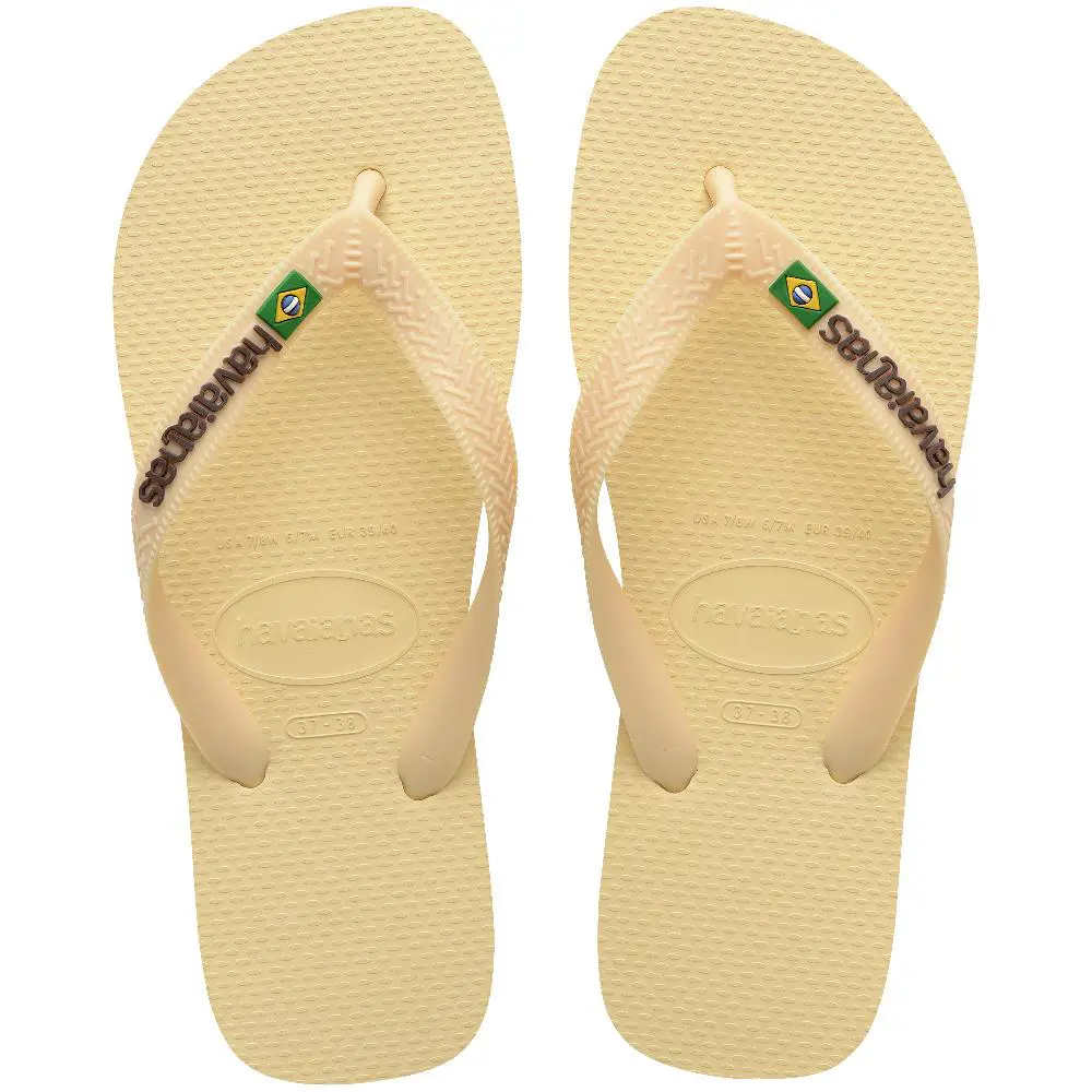 HAVAIANAS Brasil Logo Buttercream Parmak Arası Terlik 4110850-925 HAVAIANAS Brasil Logo Buttercream Parmak Arası Terlik 4110850-925