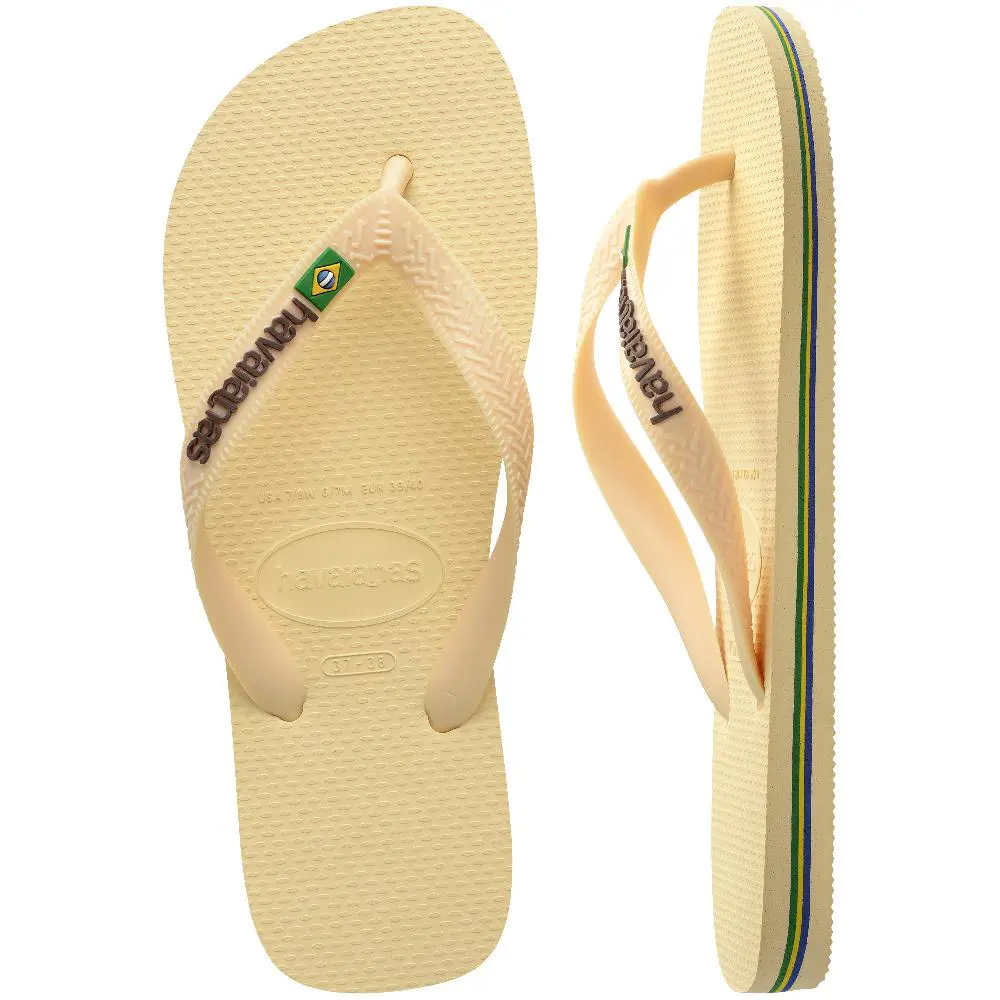 HAVAIANAS Brasil Logo Buttercream Parmak Arası Terlik 4110850-925 HAVAIANAS Brasil Logo Buttercream Parmak Arası Terlik 4110850-925