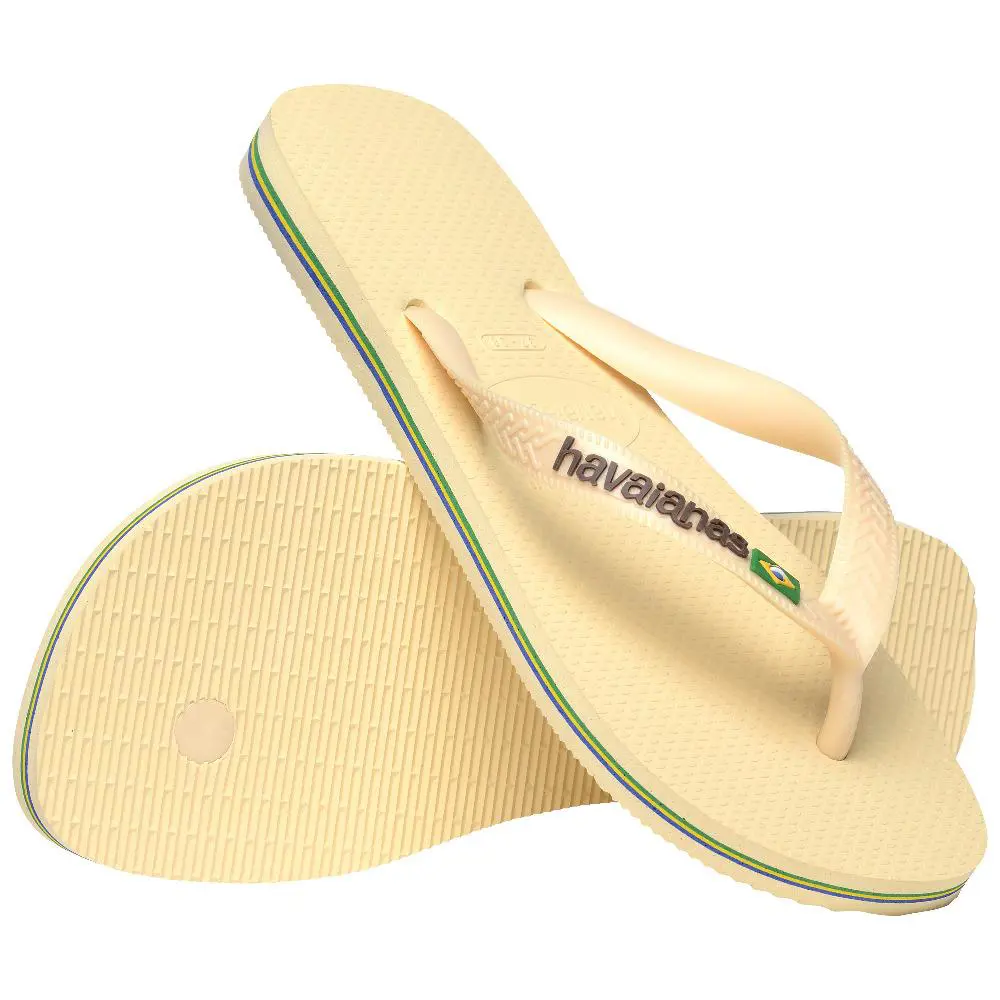 HAVAIANAS Brasil Logo Buttercream Parmak Arası Terlik 4110850-925 HAVAIANAS Brasil Logo Buttercream Parmak Arası Terlik 4110850-925