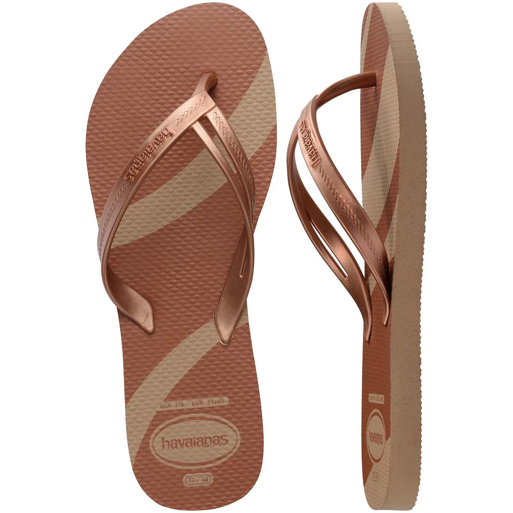 HAVAIANAS Elegance Print Pink Gold Parmak Arası Terlik 4148804-35