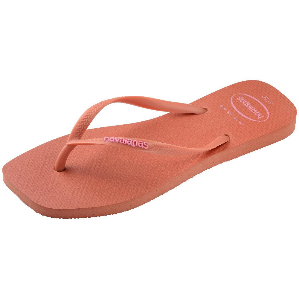Havaianas  Square Logo Pop Up Pink Clay Parmak Arası Terlik 414895