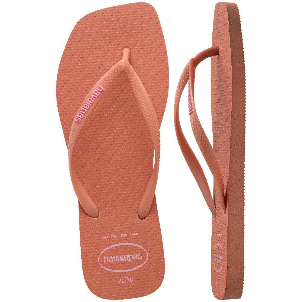 Havaianas  Square Logo Pop Up Pink Clay Parmak Arası Terlik 414895