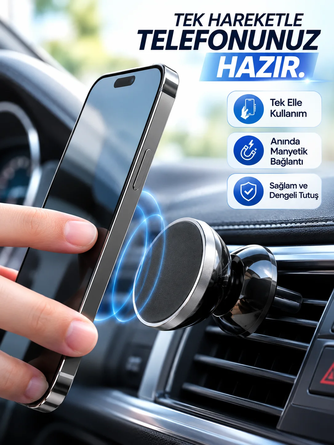Havalandırma Izgarası İçin Manyetik Araç Telefon Tutucu Fiyatı, Yorumları ve Özellikleri