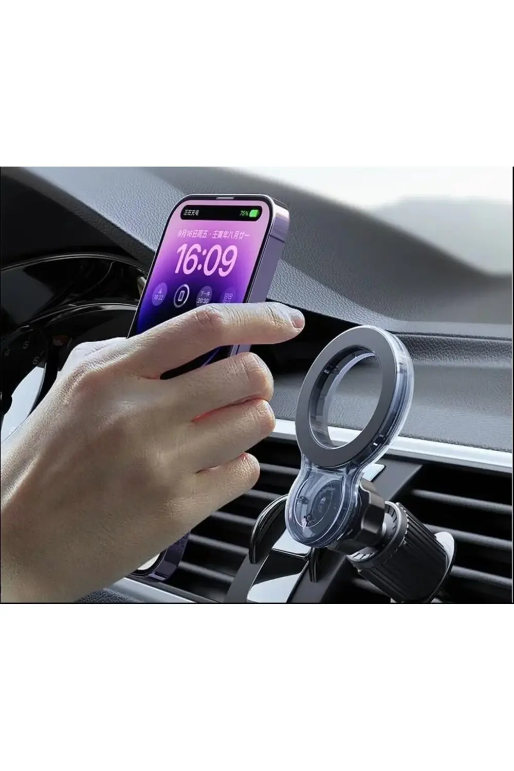 Havalandırmaya Takılan Araç içi Telefon Tutucu Manyetik 2 Yuvarla