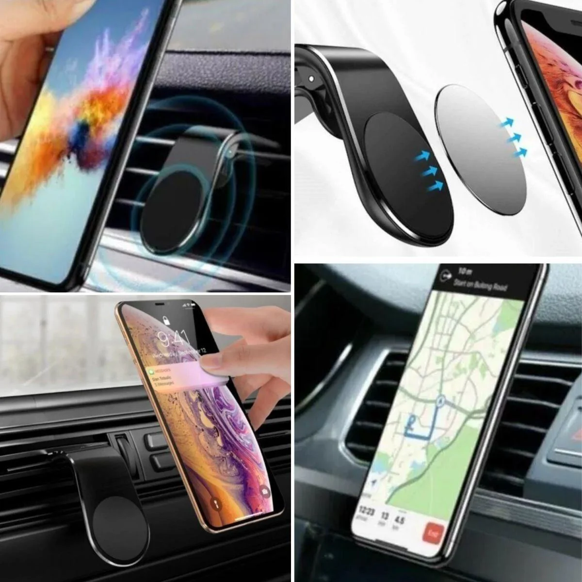 Havalanndırma Izgarasına Takılabilen Mandallı Mıknatıslı Oto Araç Içi Manyetik Telefon Tutucu Havalanndırma Izgarasına Takılabilen Mandallı Mıknatıslı Oto Araç Içi Manyetik Telefon Tutucu