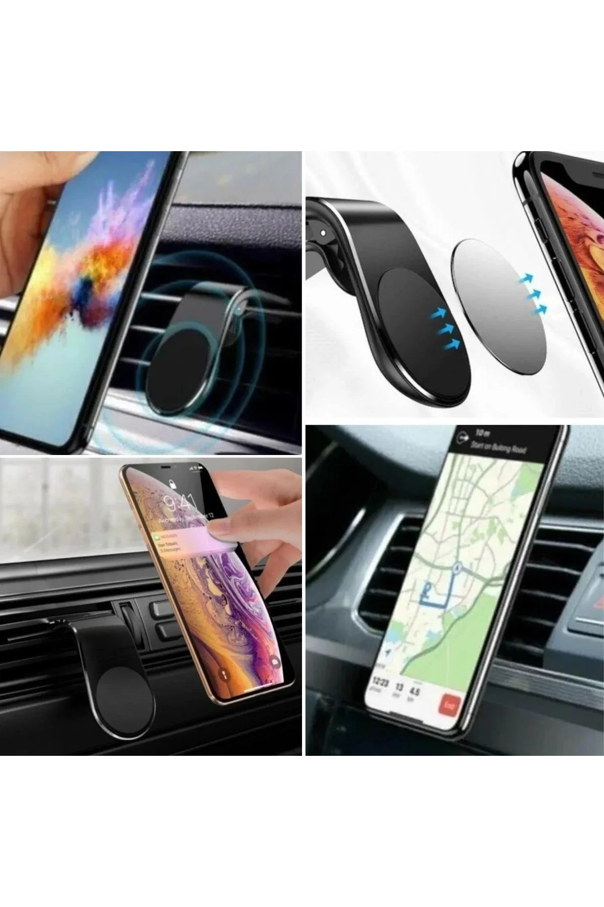 Havalanndırma Izgarasına Takılabilen Mandallı Mıknatıslı Oto Araç Içi Manyetik Telefon Tutucu Havalanndırma Izgarasına Takılabilen Mandallı Mıknatıslı Oto Araç Içi Manyetik Telefon Tutucu