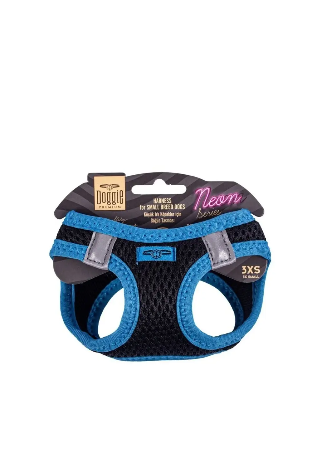 Havalı Dokumadan Neon Serisi El Yapımı Küçük Irk Köpek Göğüs Tasm