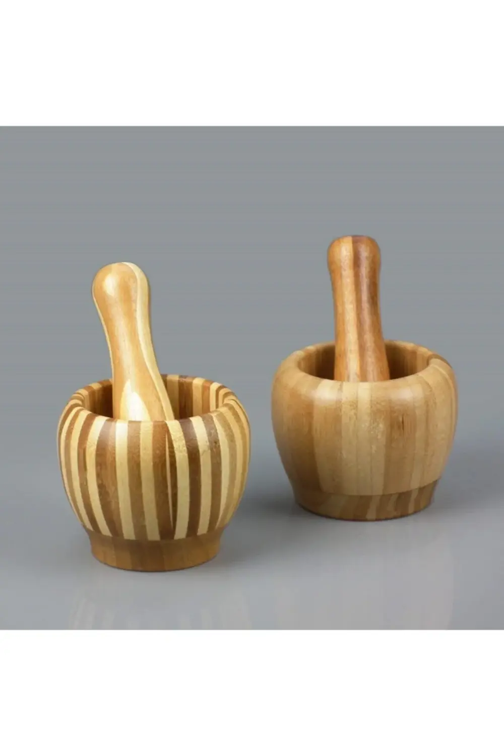 Havan Lüx Bambu Havan Büyük Boy Ceviz Fındık Içi Döveceği Sarımsa