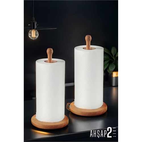 Havlu Kağıt Tutucu Ahşap 2 ADET Havlu Kağıt Tutucu Ahşap 2 ADET