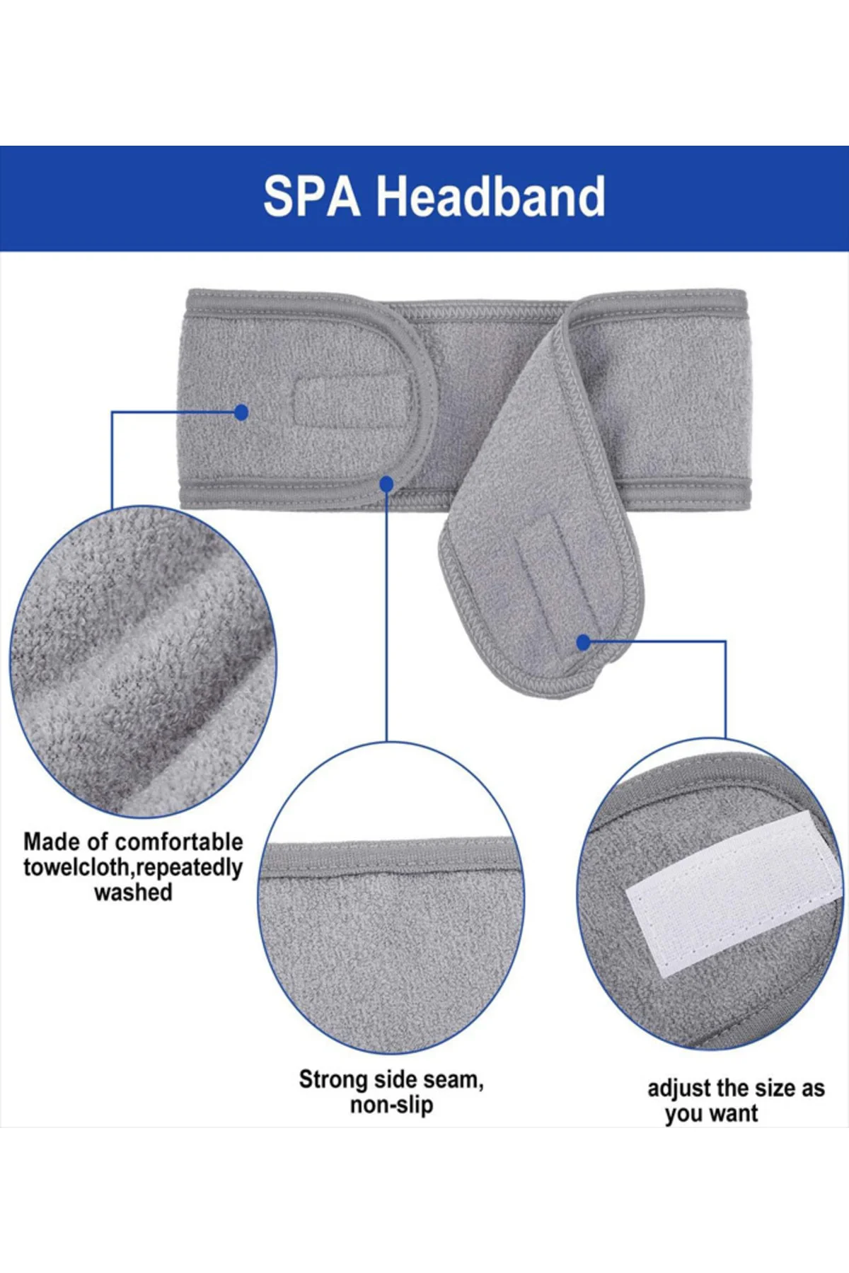 Havlu Saç Bandı 4'lü Sporcu Saç Bandı Makyaj Bandı Ter Bandı