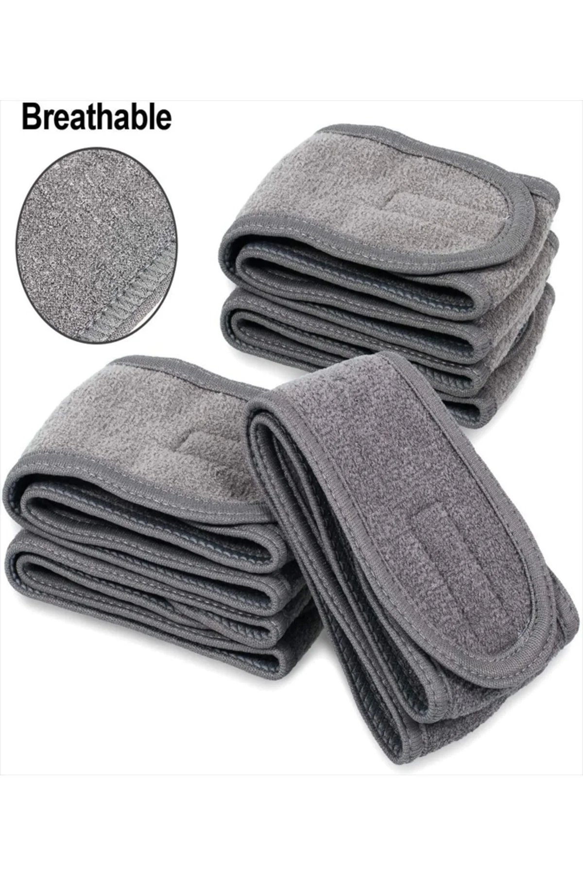 Havlu Saç Bandı 4'lü Sporcu Saç Bandı Makyaj Bandı Ter Bandı