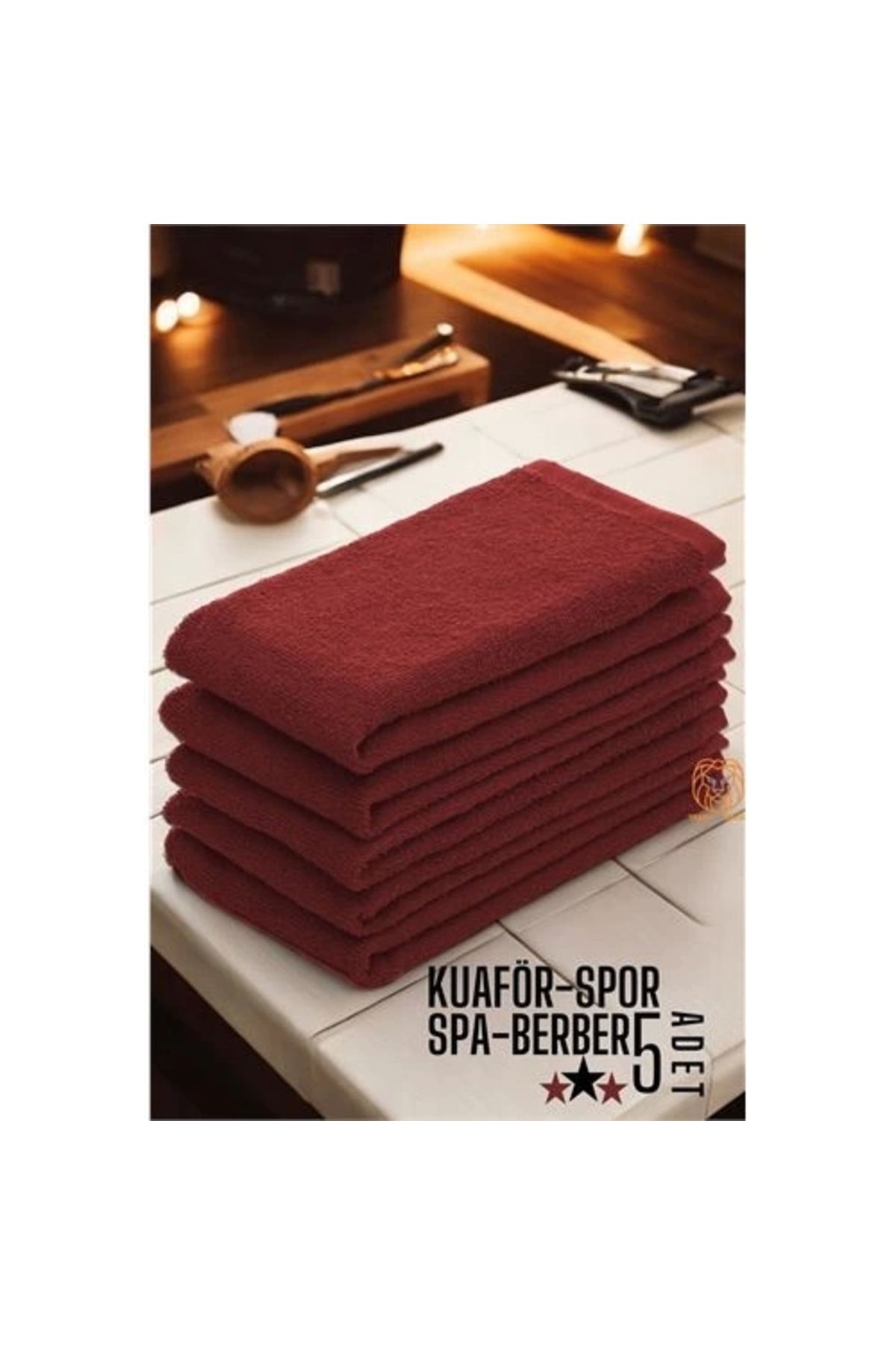 Havlu Seti Kuaför Berber Spor Spa Salon Havlusu Mikrofiber Bordo