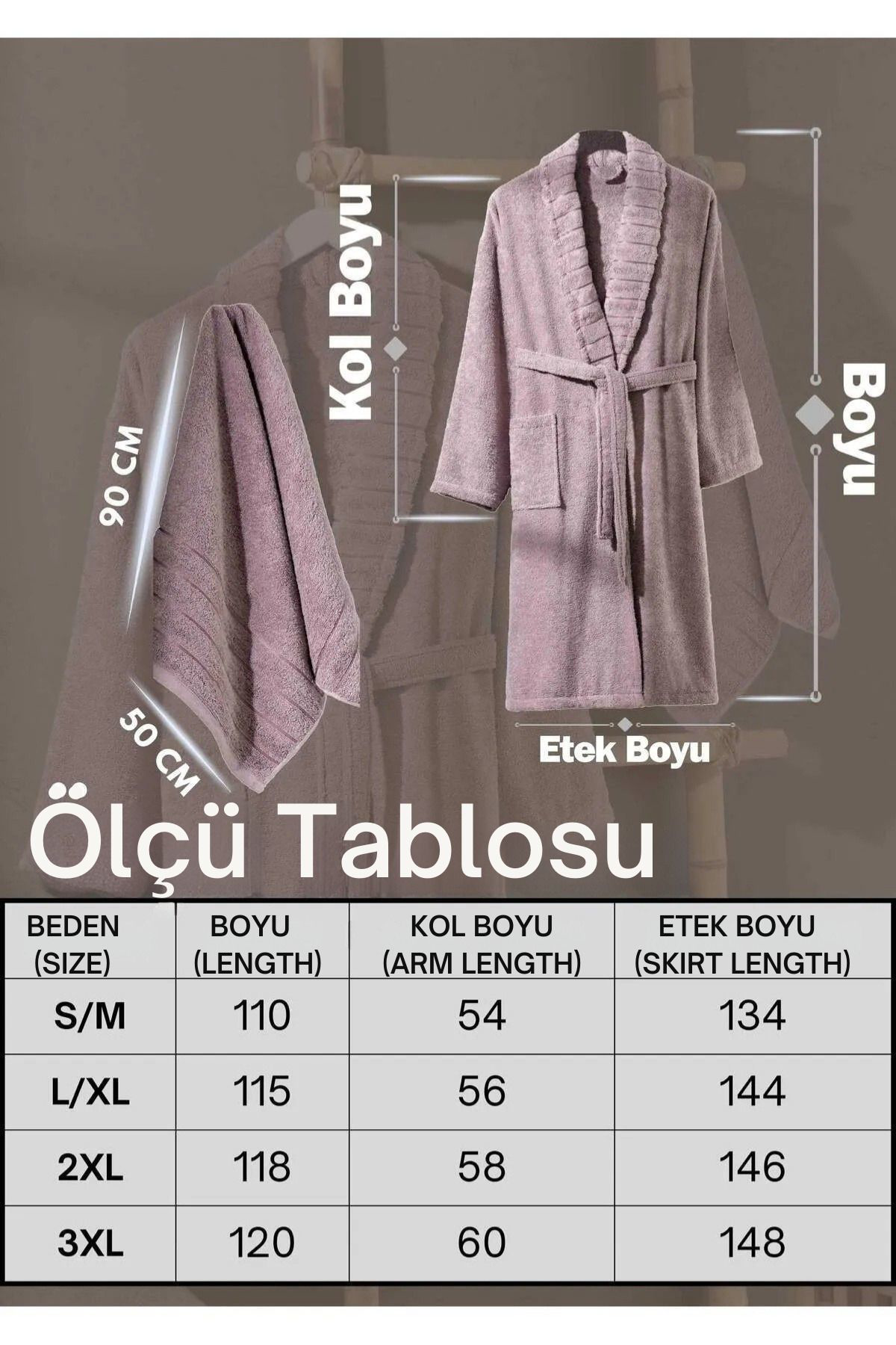 Formeya Havlulu Bornoz Seti Çizgili Şalyaka Bornoz Seti