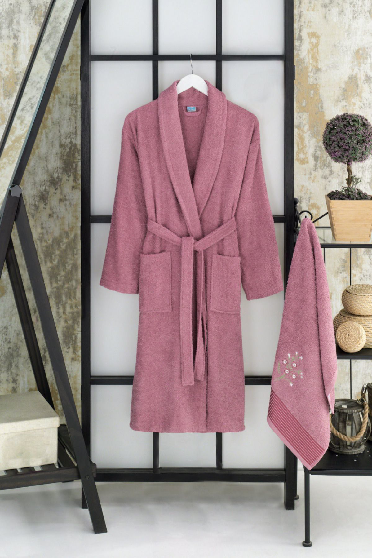 Formeya Havlulu Bornoz Seti 2 Parça (Bornoz + Yüz Havlusu)