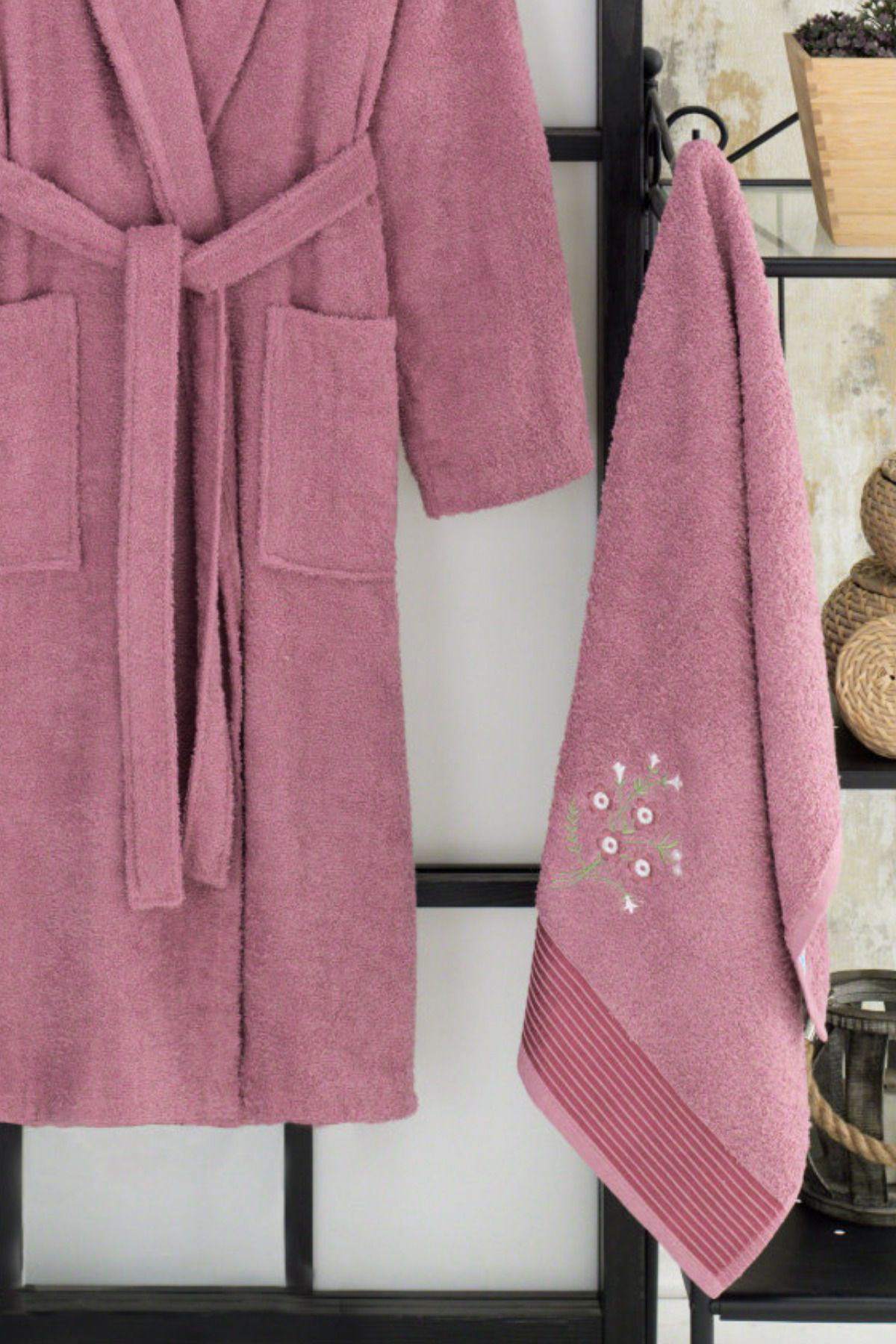 Formeya Havlulu Bornoz Seti 2 Parça (Bornoz + Yüz Havlusu)