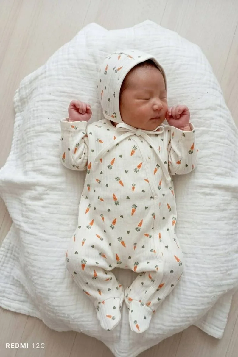HAVUÇ DESEN ANNE BEBEK LOHUSA PİJAMA SET TAKIM 3 Ay HAVUÇ DESEN ANNE BEBEK LOHUSA PİJAMA SET TAKIM 3 Ay