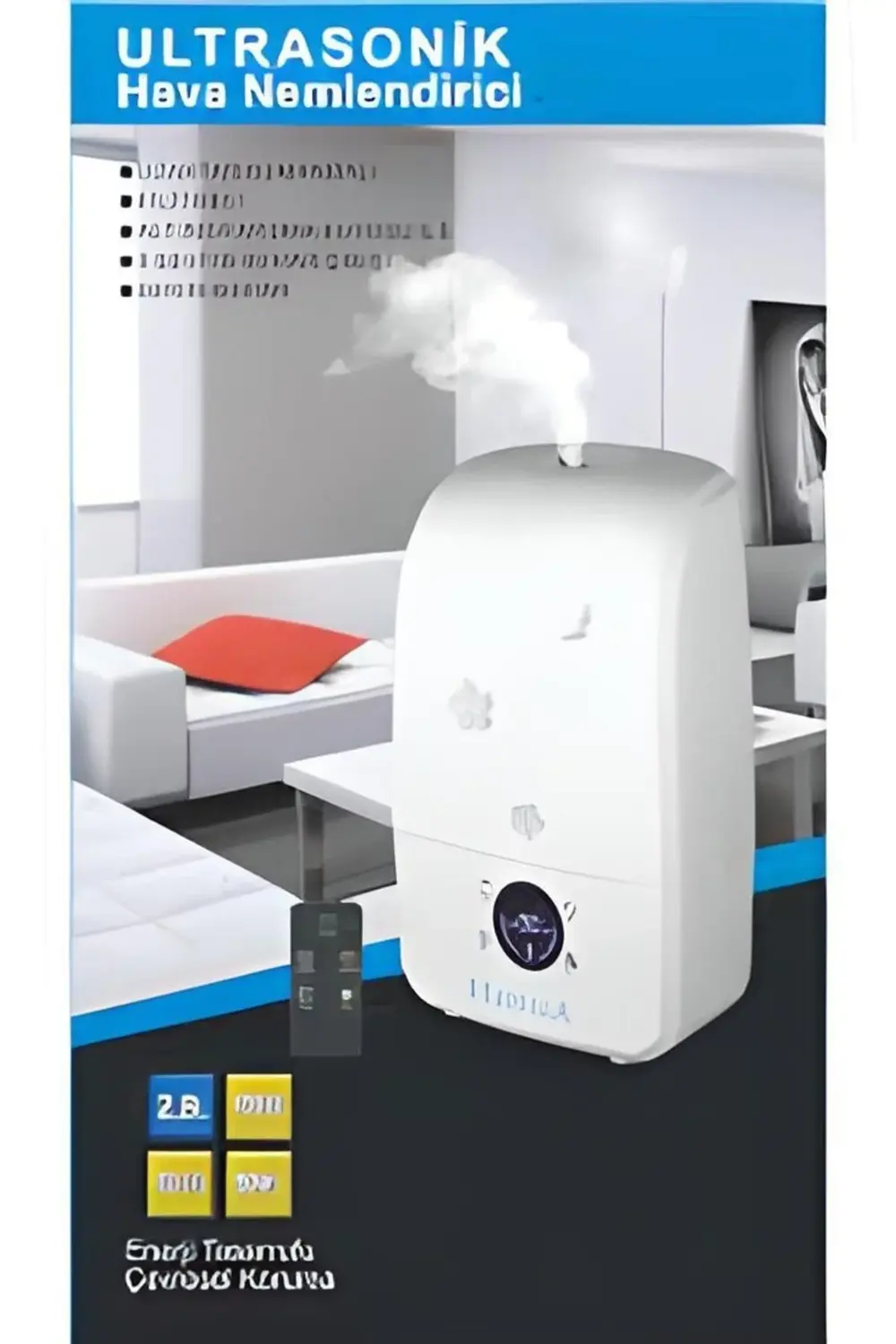 Havvaca Ultrasonik Hava Nemlendirici Uzaktan Kumandalı Serin Buha