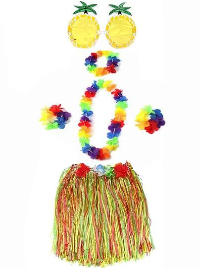 Hawaii Etek Seti – Luau Aloha Parti Aksesuarları (40 Cm Etek, Ananas Gözlük, Kolye, Taç, Bileklik) Fiyatı, Yorumları ve Özellikleri