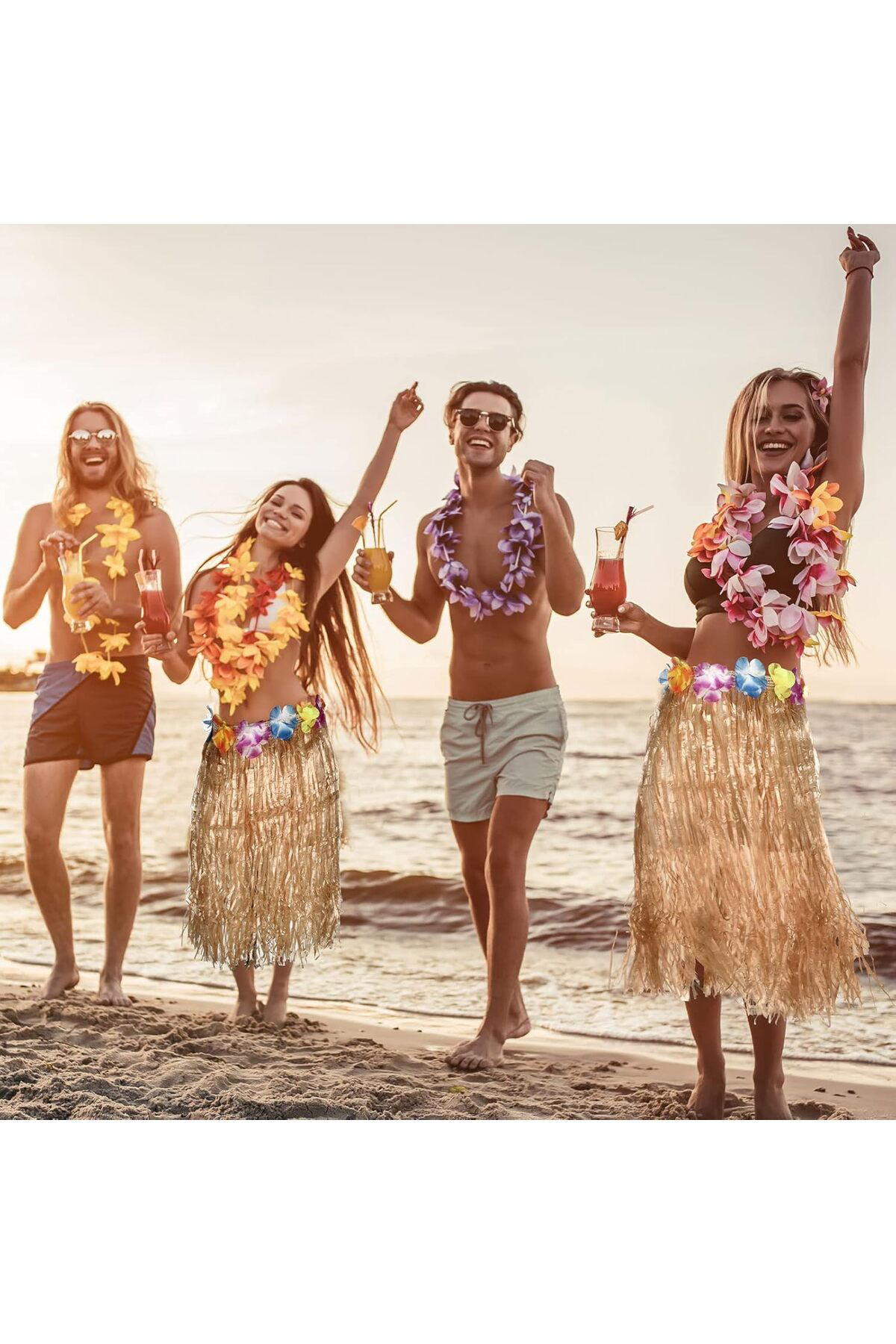 Ok Aksesuar Hawaii Tarzi Hula Eteği – 60 Cm Hasir Naturel Etek (5060)