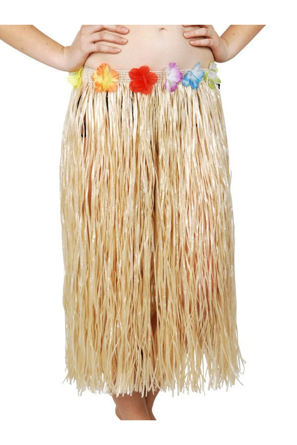 Hawaii Tarzı Hula Eteği – 60 cm Hasır Naturel Etek (5060)