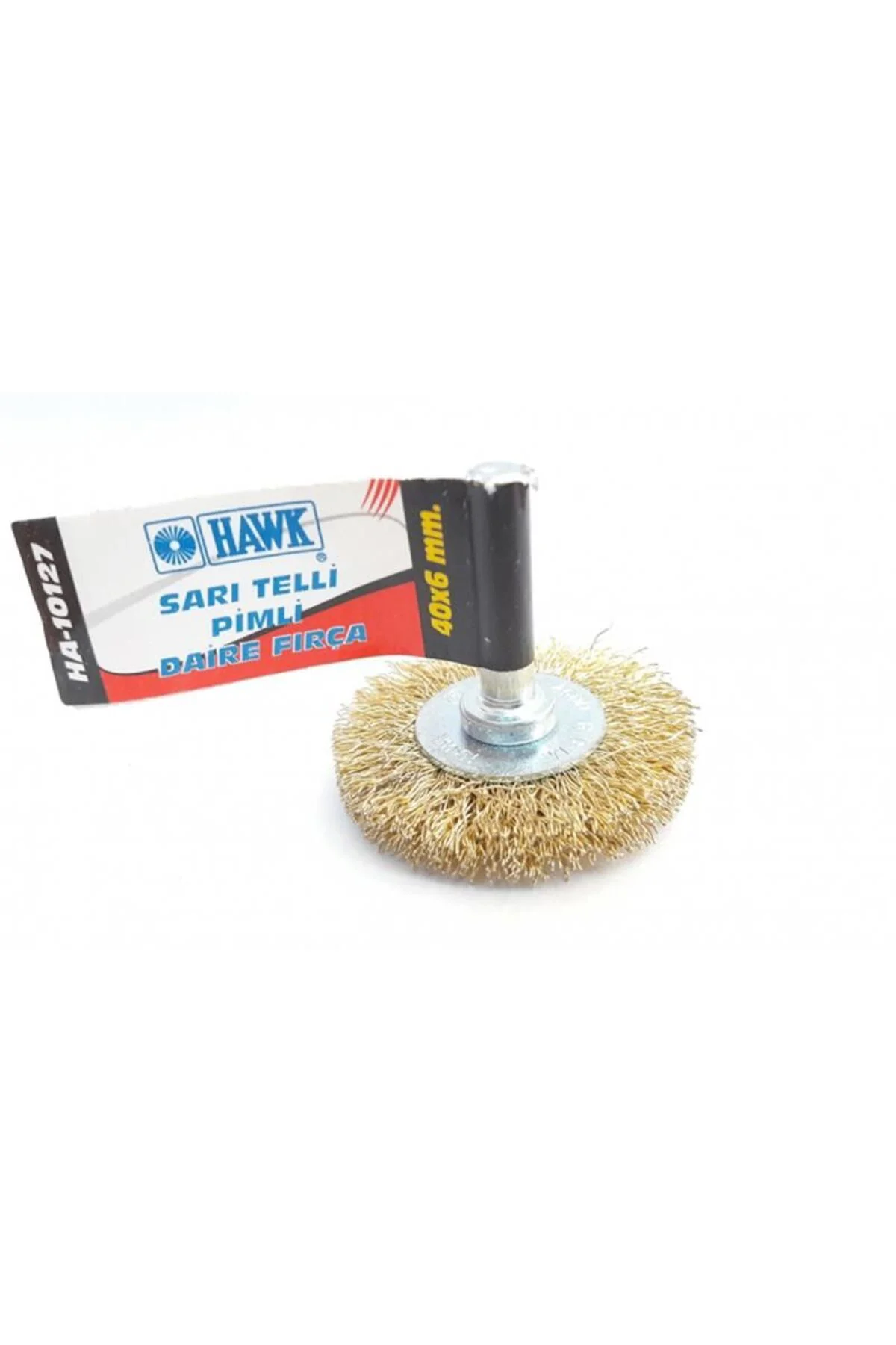 Hawk HA10127 Pimli Sarı Tel Daire Fırça 40x6 mm Hawk HA10127 Pimli Sarı Tel Daire Fırça 40x6 mm