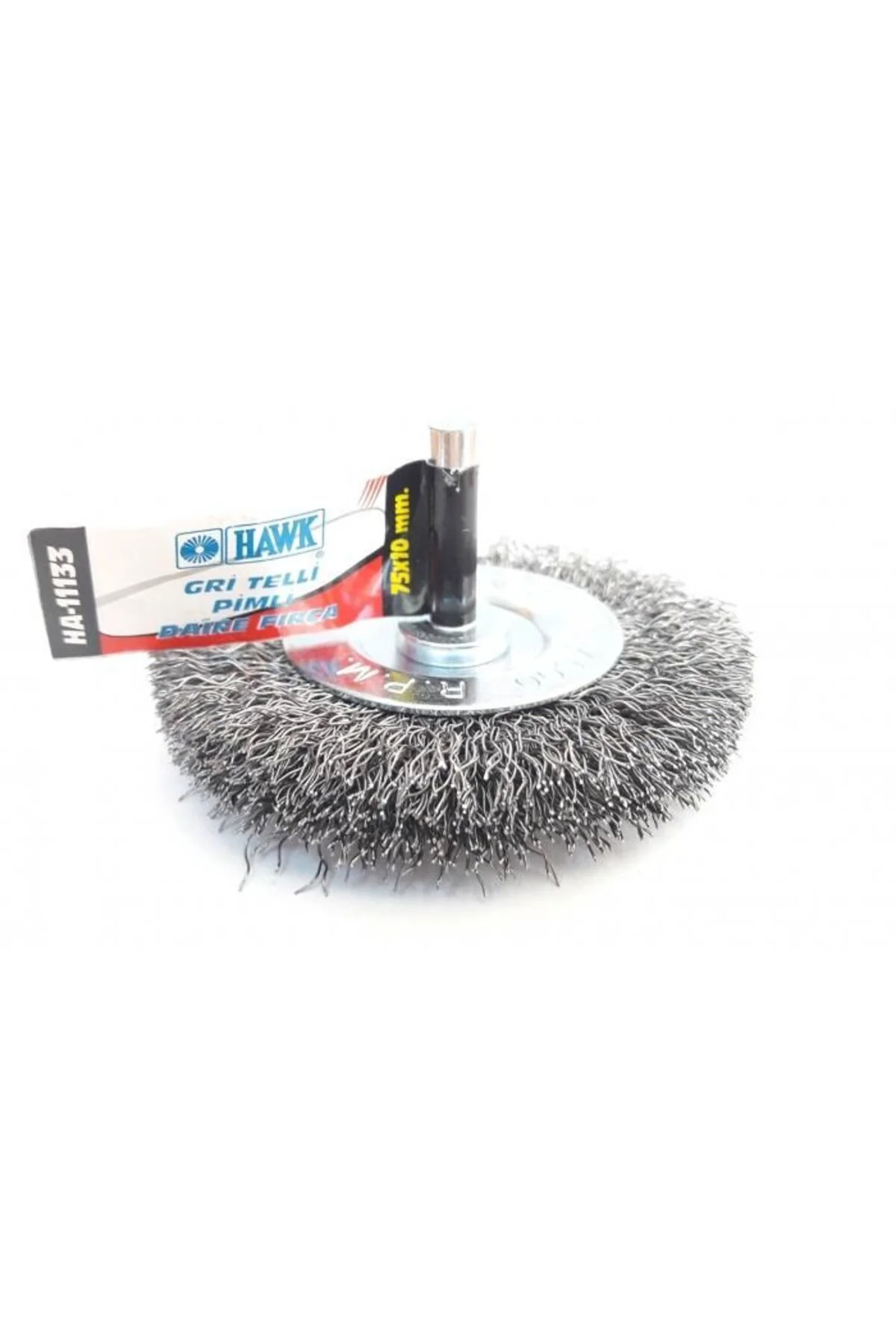 Hawk HA11133 Pimli Gri Tel Daire Fırça 75x10 mm Hawk HA11133 Pimli Gri Tel Daire Fırça 75x10 mm