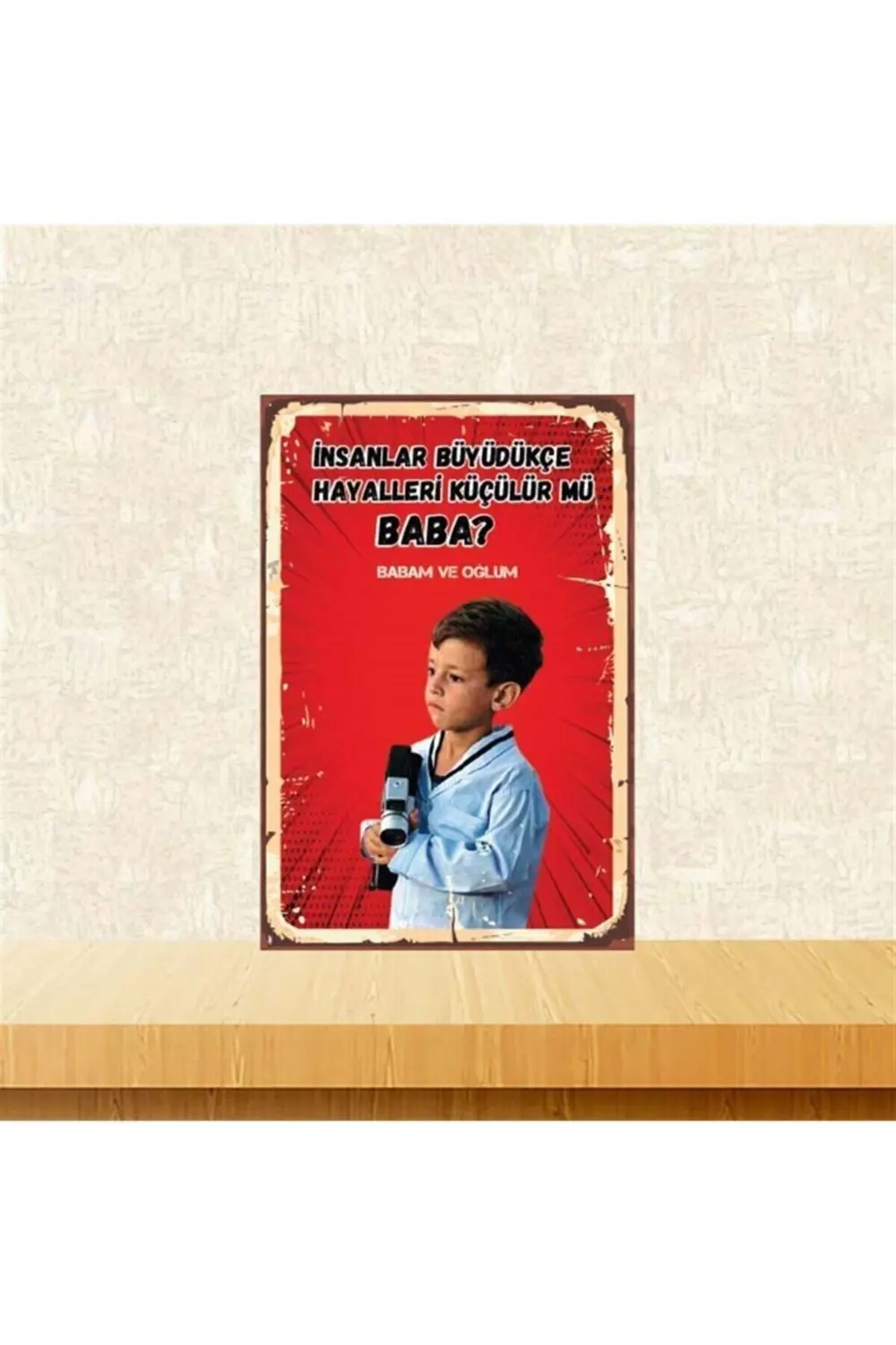 Hayaller Küçülür Mü Baba Retro Ahşap Poster Tkfx4304 20-30 Cm