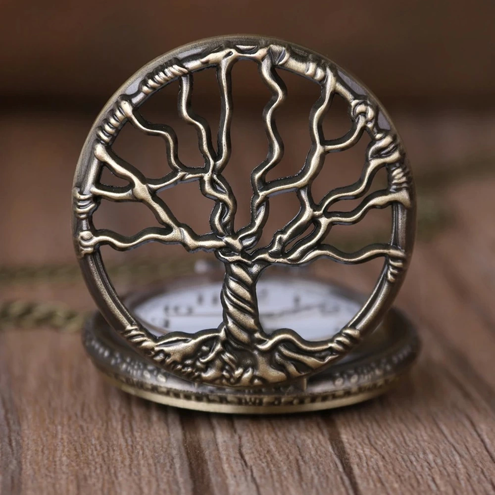 Just Cheap Store Hayat Ağaçı Tasarımlı Köstekli Saat Just Cheap Store Hayat Ağaçı Tasarımlı Köstekli Saat