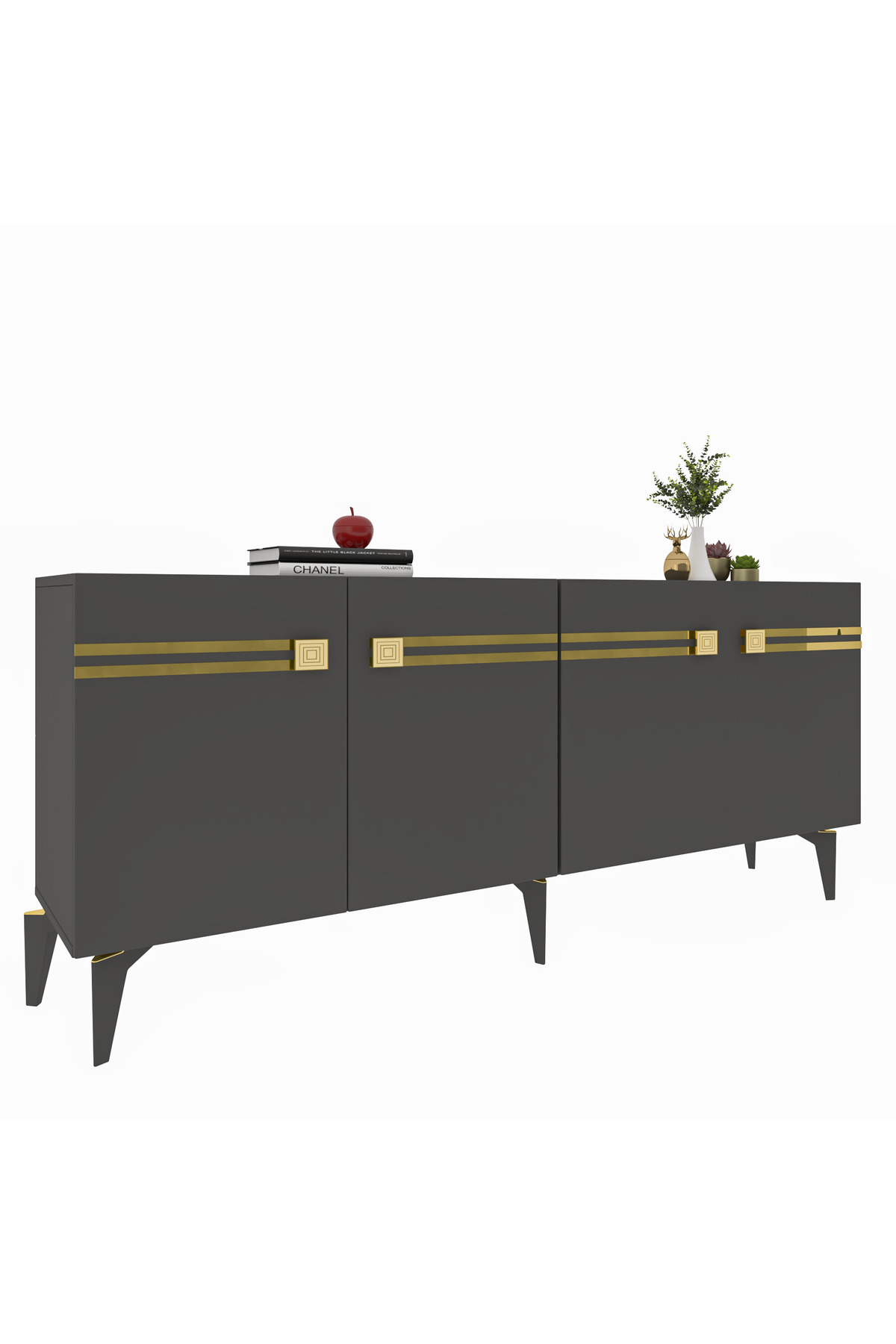 Cantek Dizayn Hayatct (Kb150) Konsol Antrasit-Altin