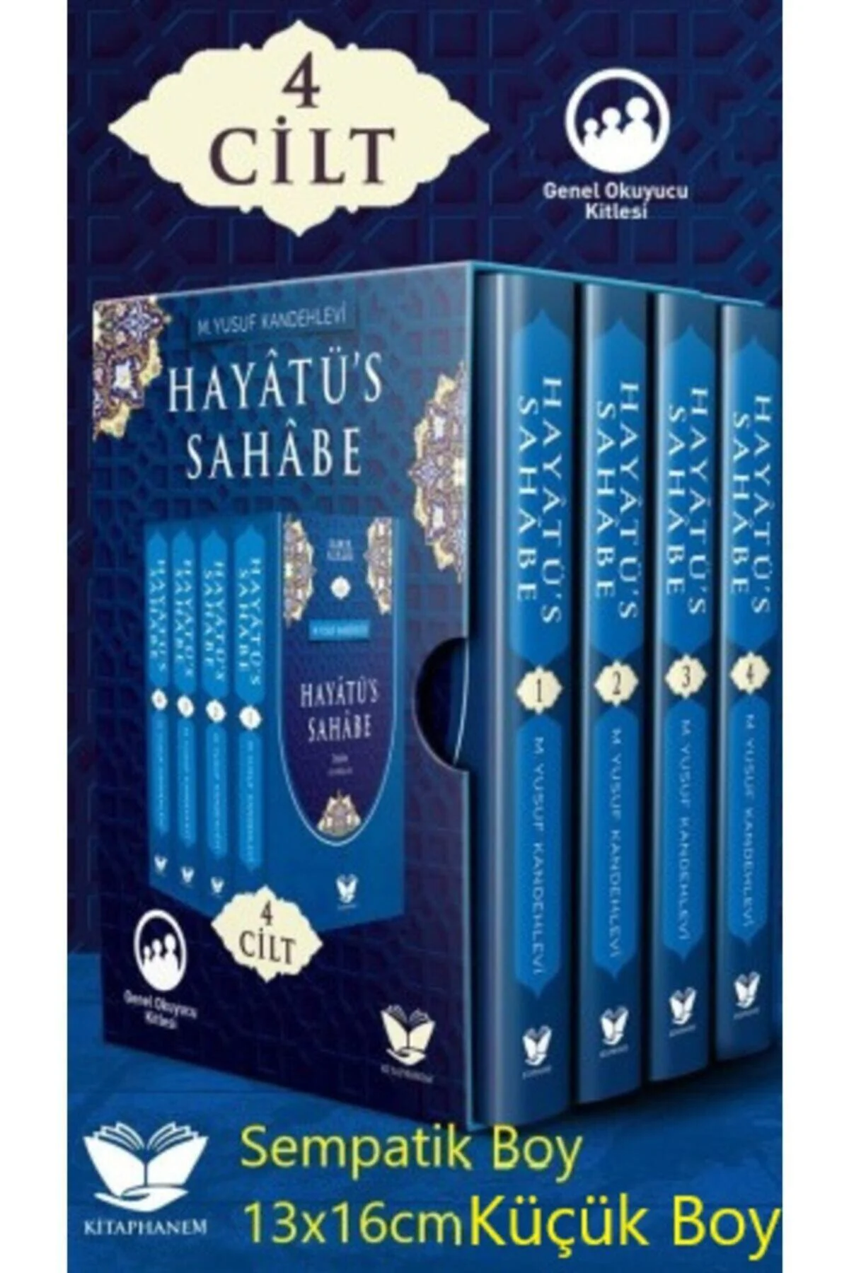 Hayatüs Sahabe Tercümesi(4 Cilt)m.y.kandehlevi.sempatik Boy Ciltl
