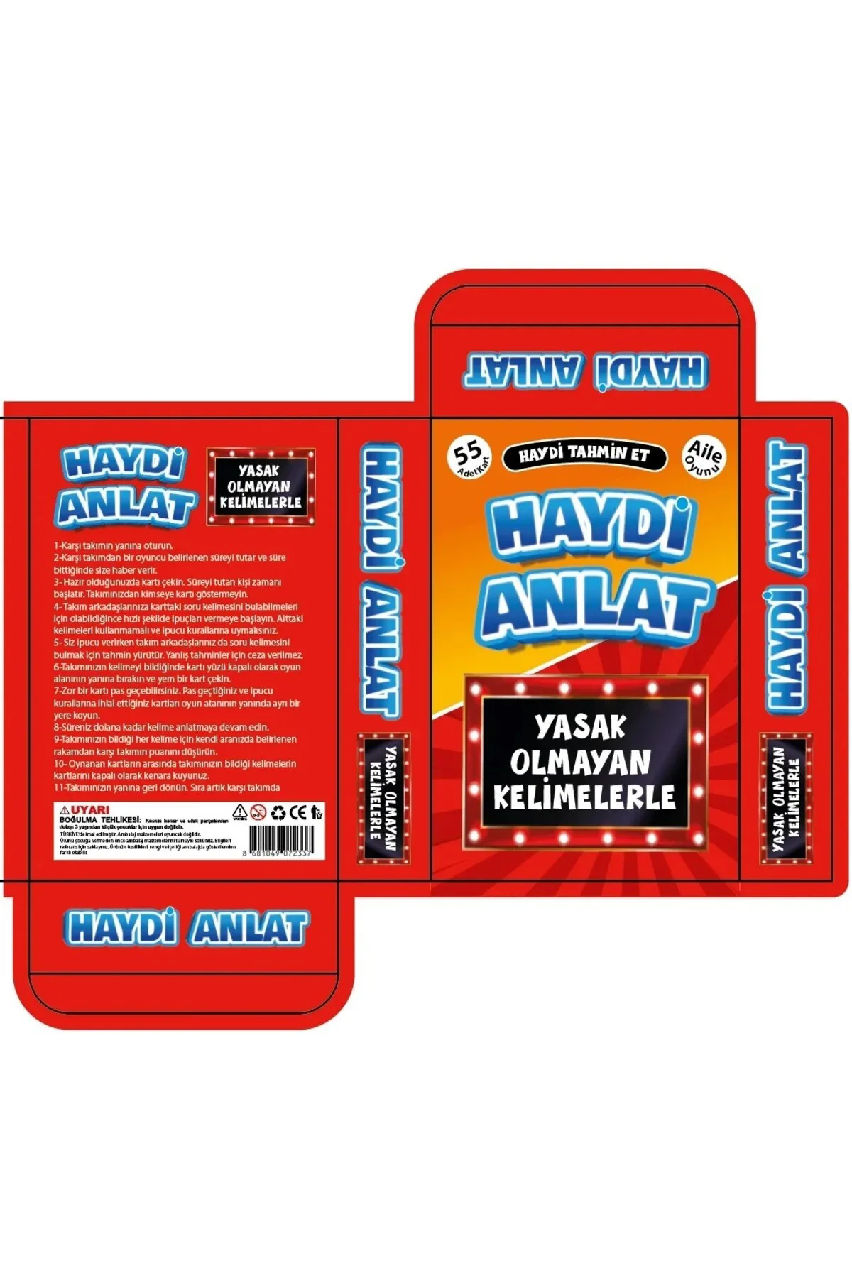 Haydi Anlat Kart Oyunu Zeka Akıl Strateji Yasak Olmayan Kelimelerle Anlat