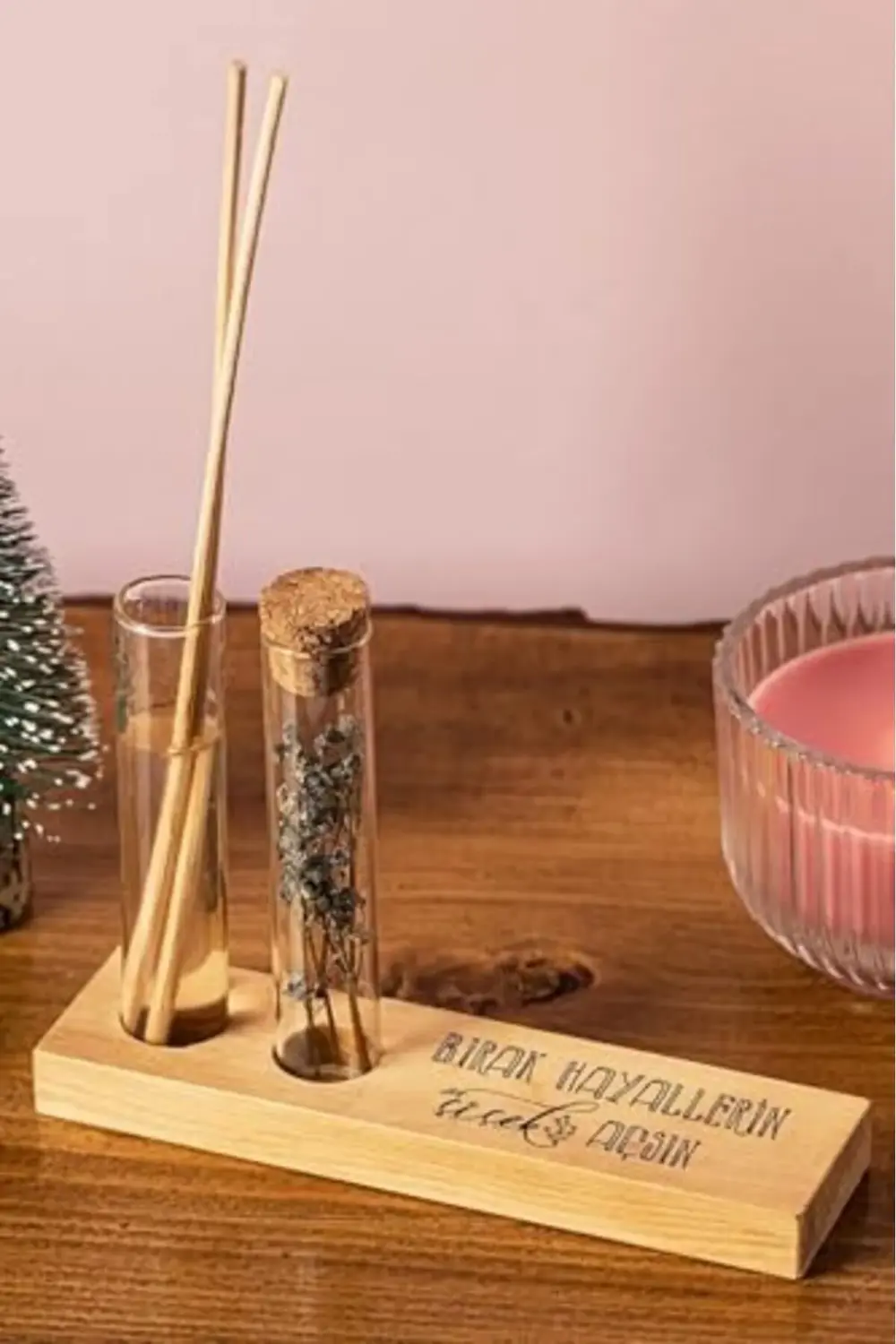 Hayellerin Çiçek Açsın Dekoratif Set - Bambu Oda Kokusu Şişesi 11