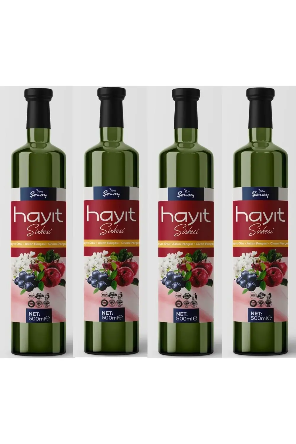 Hayıt Sirkesi 500 ml Aslan Pençesi Civan Perçemi Elma Ve Alıç Sir