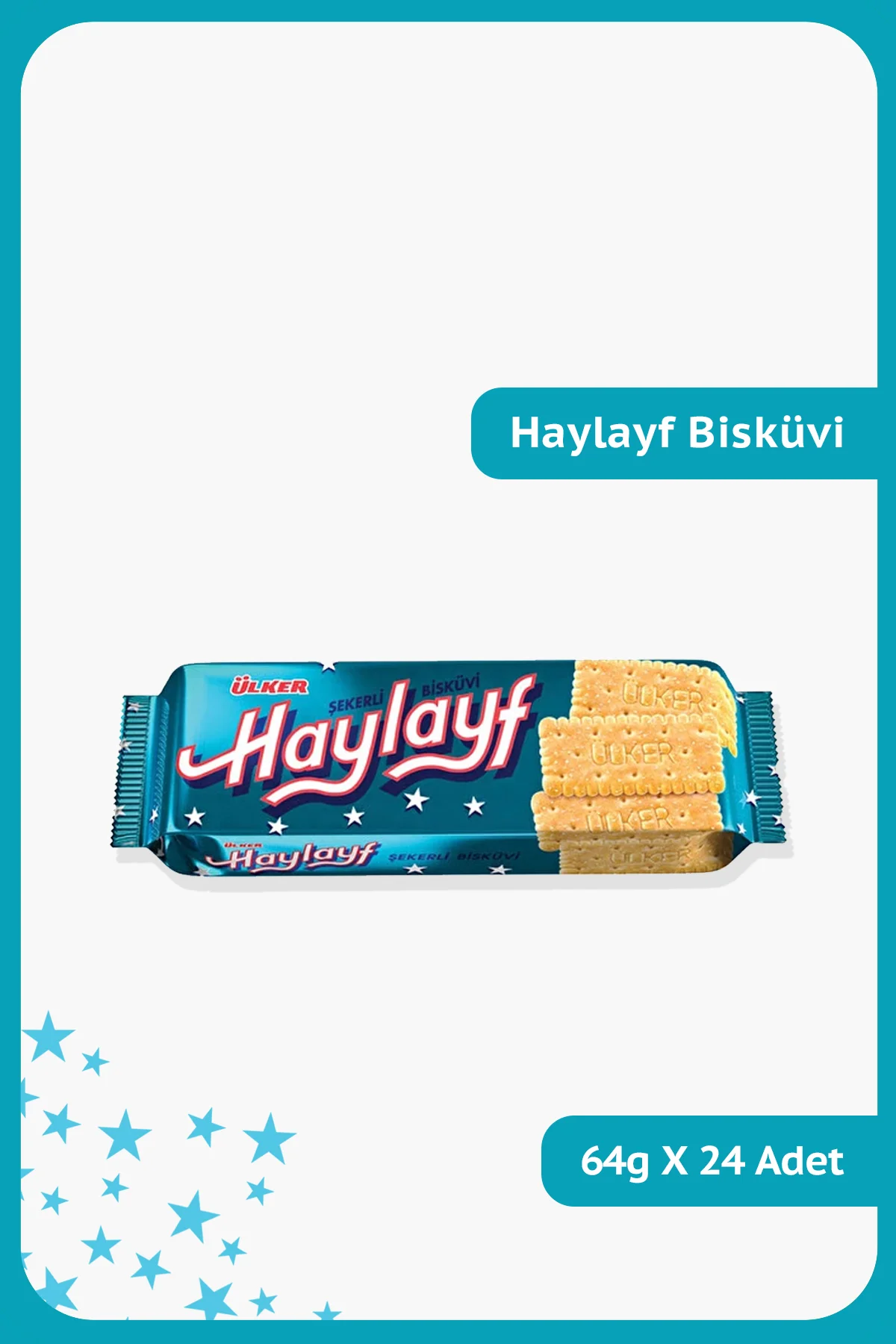 HAYLAYF - Şekerli Bisküvi - 64 gram - 24 Adet