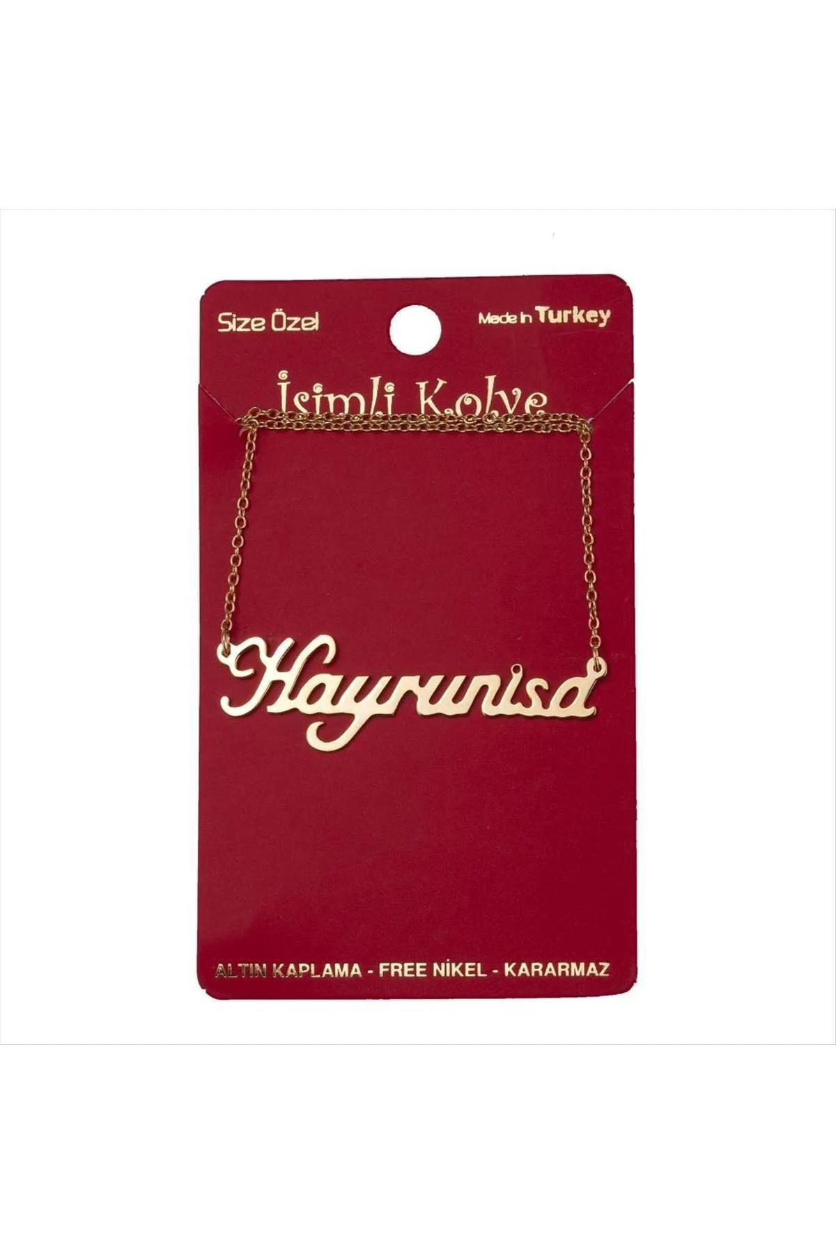 Hayrunisa İsimli Kolye (Kişiye Özel) Hayrunisa İsimli Kolye (Kişiye Özel)