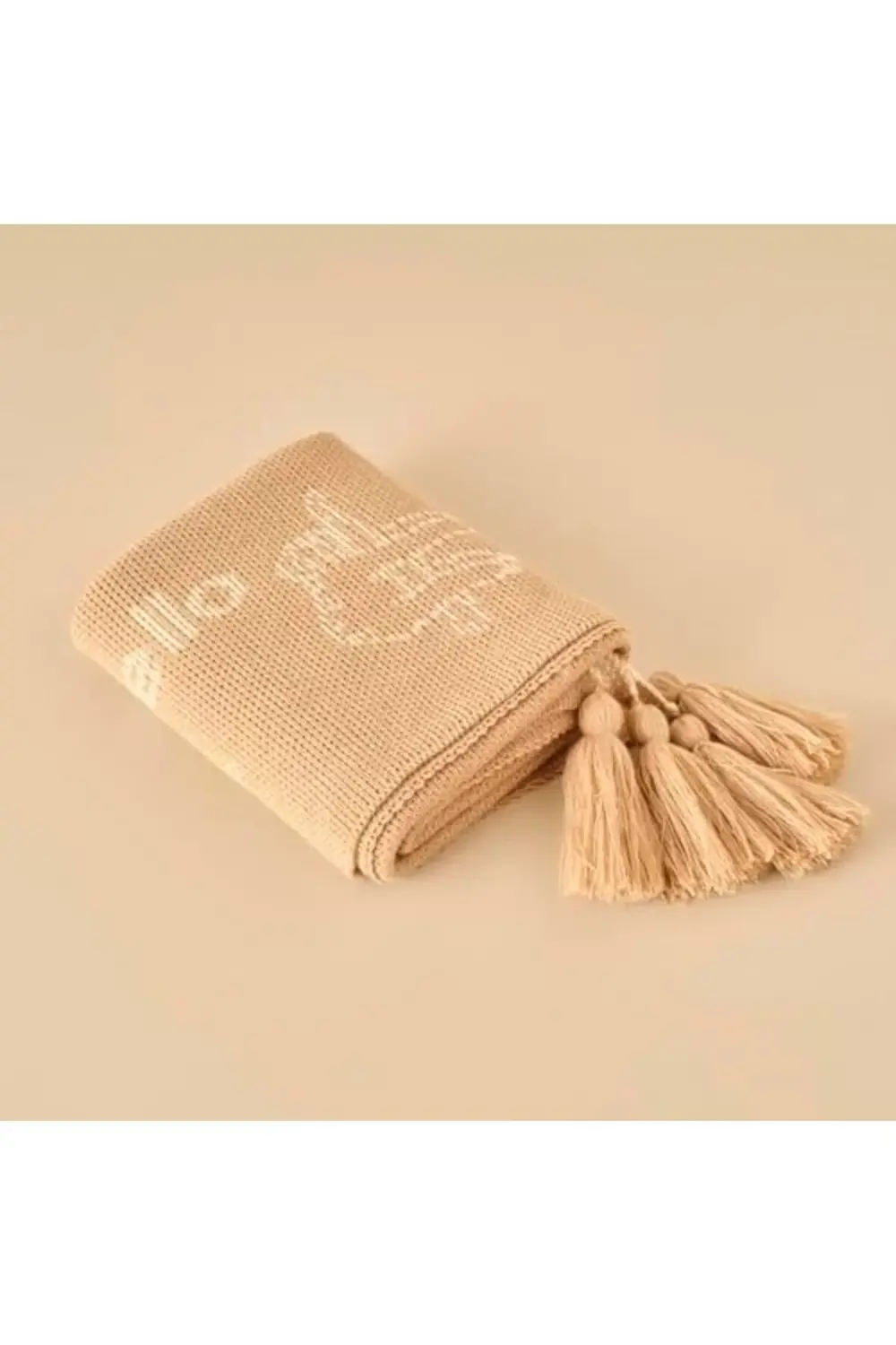 Hayvan Baskılı%100 Akrilik Battaniye, Bej, 100x120 cm 1190698