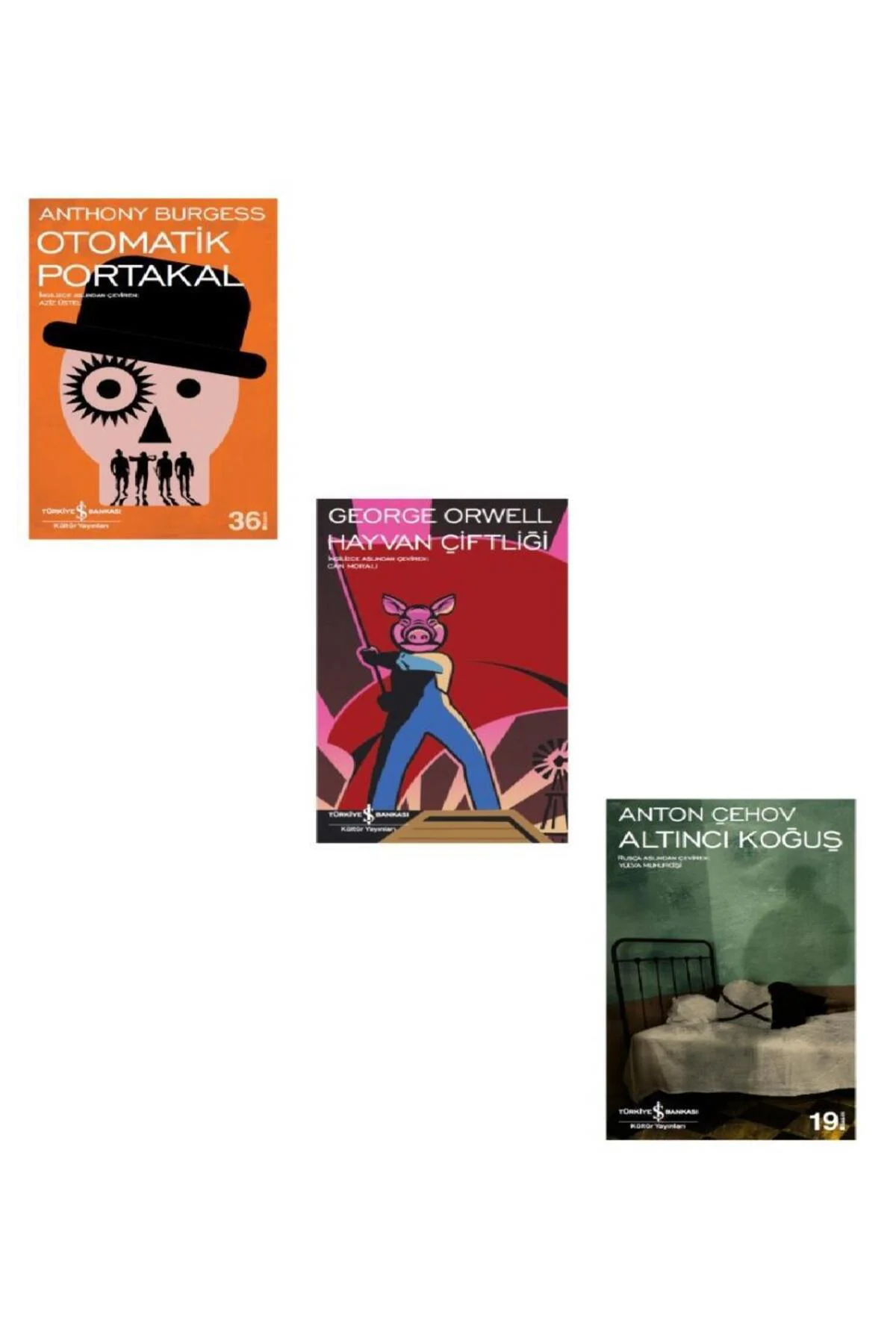 Hayvan Çiftliği + Otomatik Portakal + Altıncı Koğuş 3 Kitap