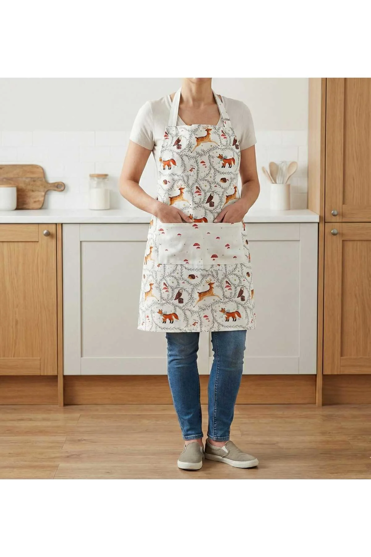 Hayvan Desenli Mutfak Önlüğü