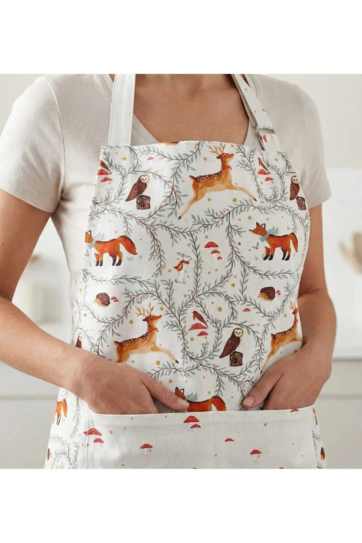 Hayvan Desenli Mutfak Önlüğü
