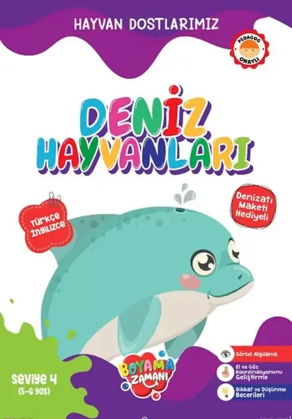 Hayvan Dostlarımız - Deniz Hayvanları Seviye 4 (5-6 Yaş) Fiyatı, Yorumları ve Özellikleri