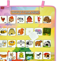 Hayvanlar ve Yaşam Alanları Keçe Cırtlı Duvar Panosu , Eğitici Oy