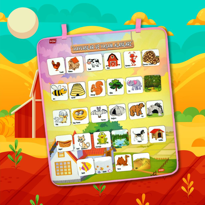 Hayvanlar ve Yaşam Alanları Keçe Cırtlı Duvar Panosu , Eğitici Oy