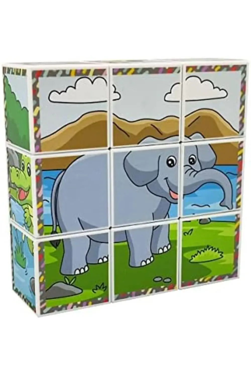 Hayvanları 3D Manyetik Puzzle (9 Mıknatıslı Küp 6 Yapboz) 1178227